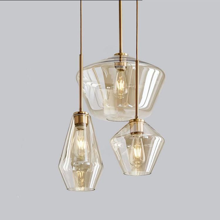 Smoked Glass Pendant Light for Indoor Kitchen Dining Room Decoration (WH-GP-03)