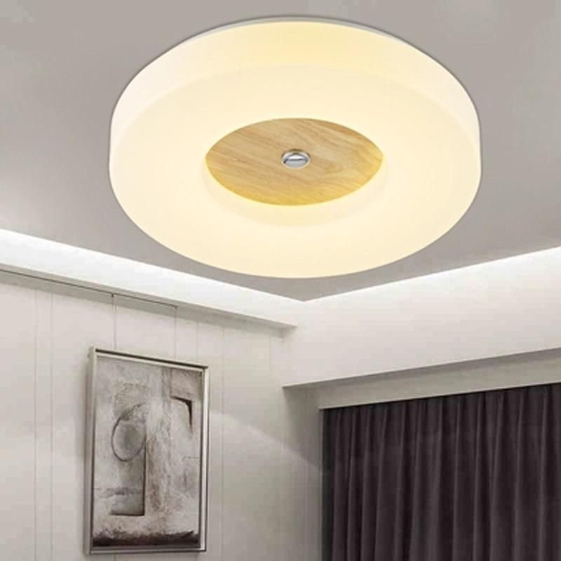 Modern Simple Living Room Restaurant Study Bedroom Balcony Wood LED Ceiling Lamp