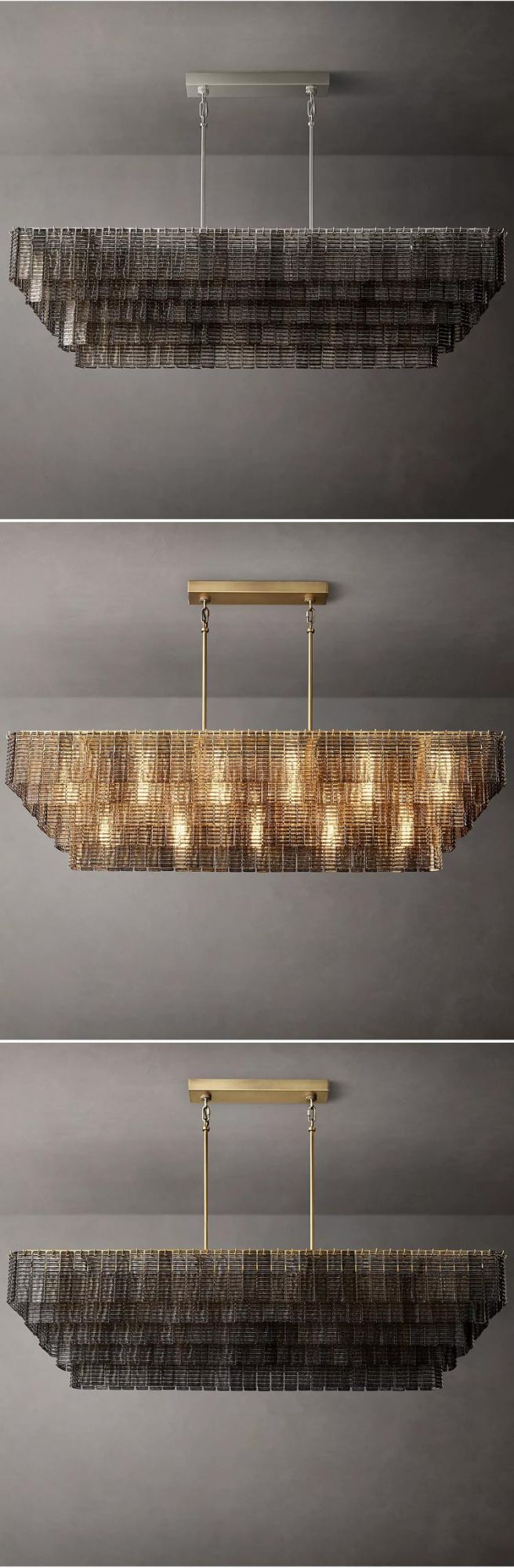 Modern Large Luxury Glass Custom Villa Dining Room Chandelier