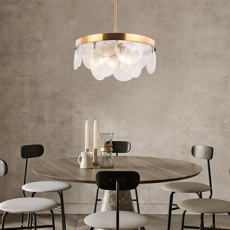 Vintage Style Round Crystal Chandelier Living Room Lamp Pendant Lamp