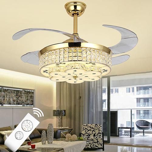 Luxury Home Lighting Pendant Lamp Crystal Fun Light with Blue Tooth and Control