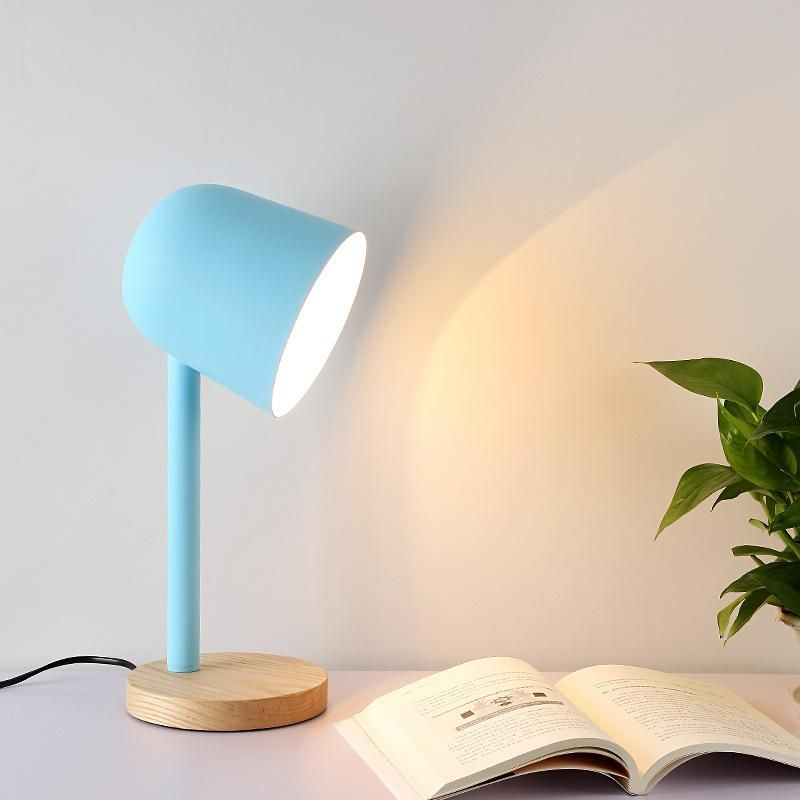 Blue Color Simple Style Table Lamp Reading Light Desk Lamp Study Lamp