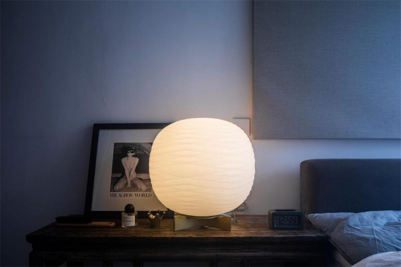 2022 Simple Modern White Glass Shade Home Decor Glass Lampshade Table Lamp