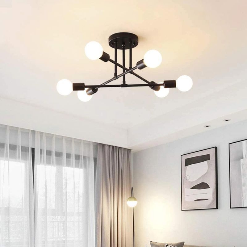 Nordic 6 Head Modern Indoor Bedroom Dining Room LED Ceiling Lamp