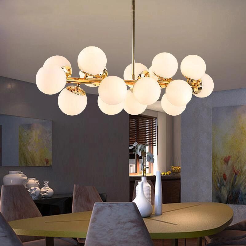 Gold Pendant Light Living Room Decor G4 Bulb Adorabelle Molecular Design Multi Ball Chandelier Pendant Light (WH-AP-356)