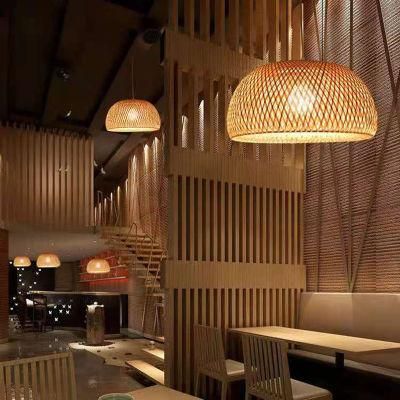 Modern Minimalist Restaurant Bedroom Pure Bamboo Art Bamboo Hand-Woven Chandelier (WH-WP-36)