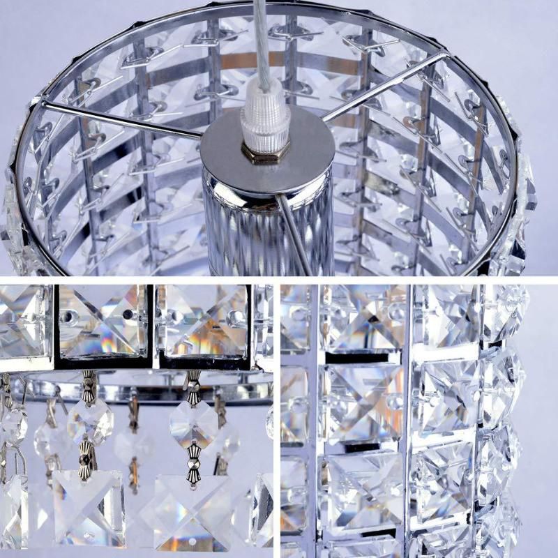 Amazon Hot Sale Crystal Cylindrical Dining Room Living Room Decorative Chandelier