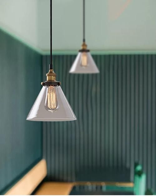 Modern Pendant Lamp with Copper E27 Holder for Restaurant Indoor Lighting