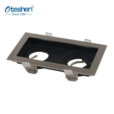 Luminaires Recesseed Square Ceiling Fixture MR16 Aluminum