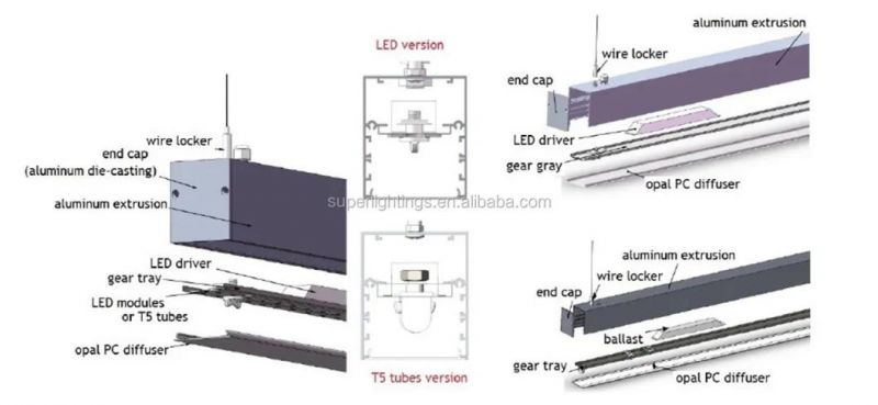 APP Control LED ceiling Linear Light Ceiling Lamp