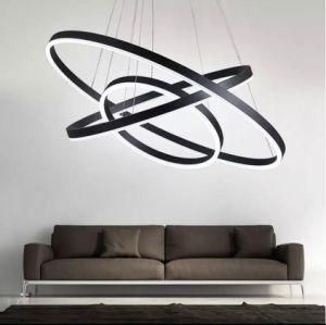 D=400mm+600mm+800mm 3 LED Ring Pendant Circular LED Pendant Light