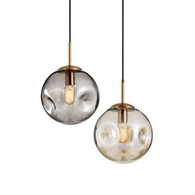 Smoked Glass Globe Decorative Modern Pendant Light