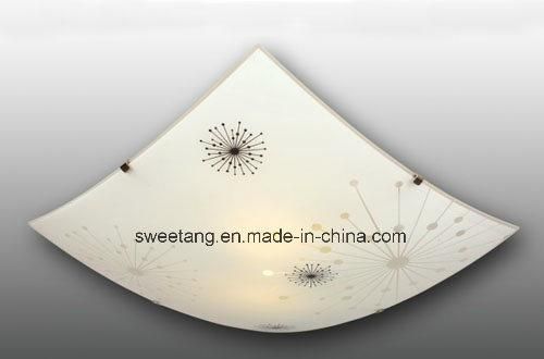 Modern Square Style Decorative Glass Ceiling Lamp for Hotel Project