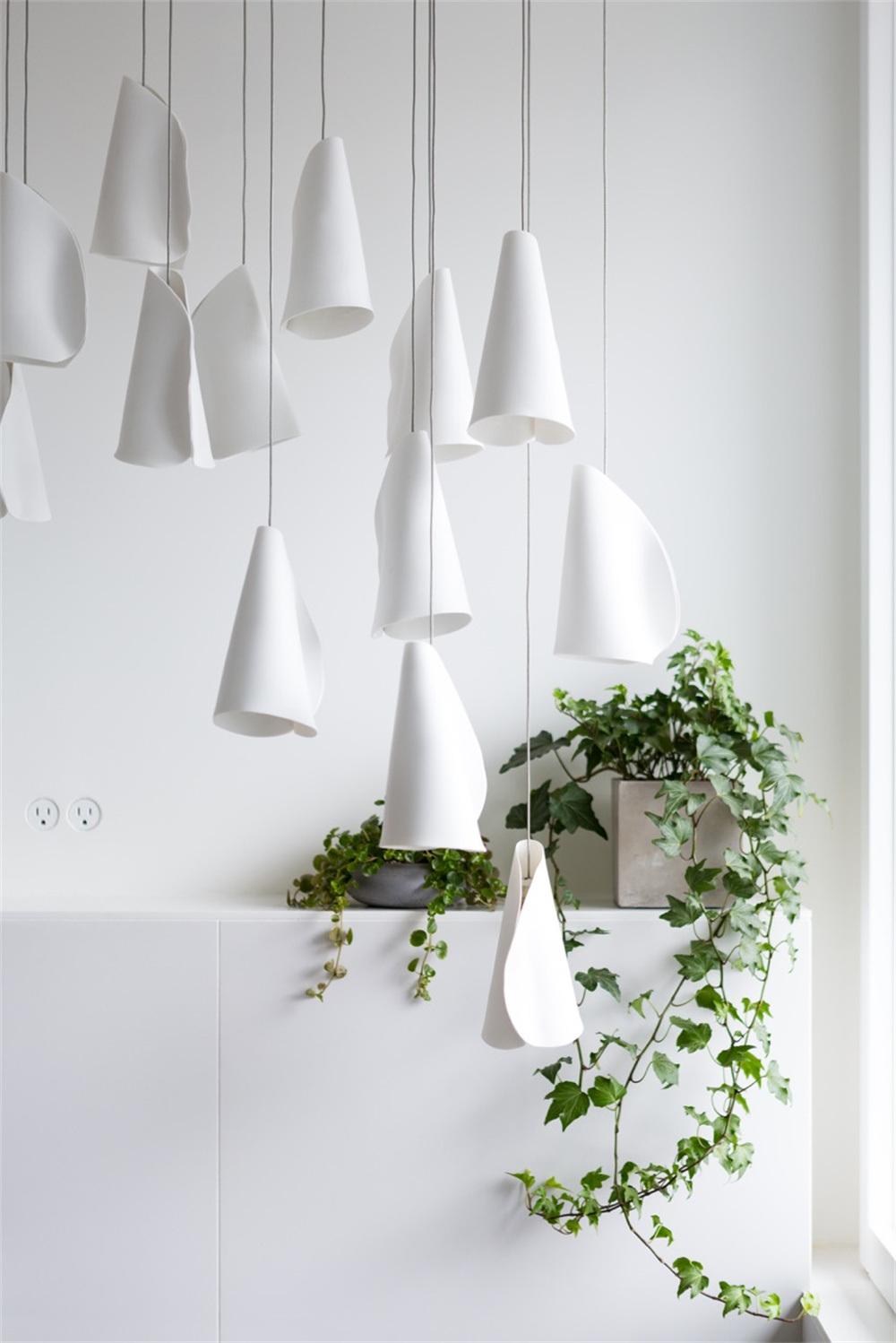 2022 Nordic Ceramic Chandelier Personality Creative Duplex Stairwell Hotel Lobby Bar Restaurant Pendant Lamp