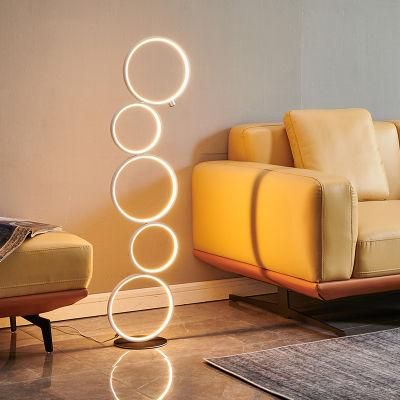 Modern LED Floor Lamp Touch Switch Ring Indoor Decor Light Nordic LED Floor Lamp (WH-MFL-07)
