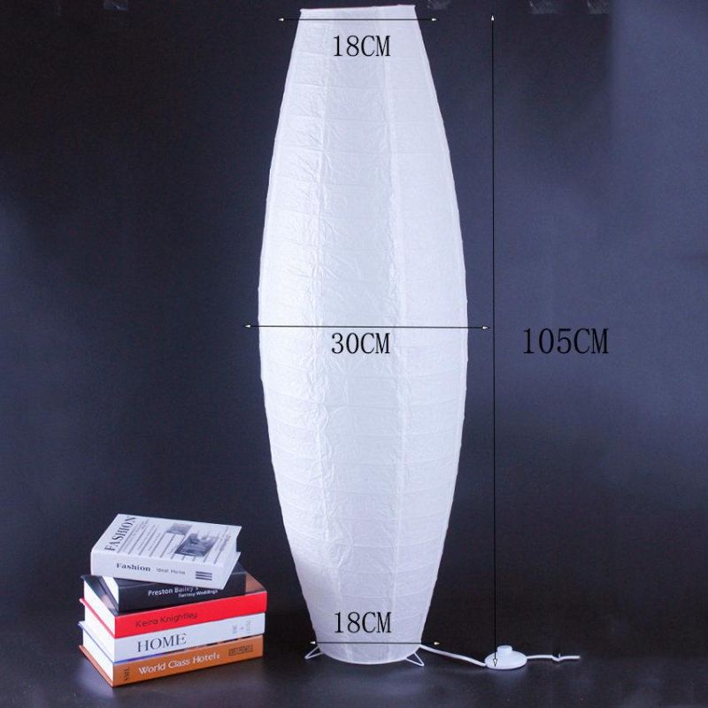 Simple White LED Floor Lamp Hand Woven Paper Floor Light Bedroom Stand up Lamp (WH-MFL-115)