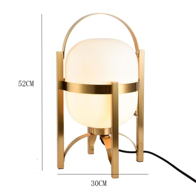 Modern LED Bedside Table Lamps Nordic Living Room Home Decor Glass Ball Desk Light Golden Table Lights Indoor LED Desk Lamp