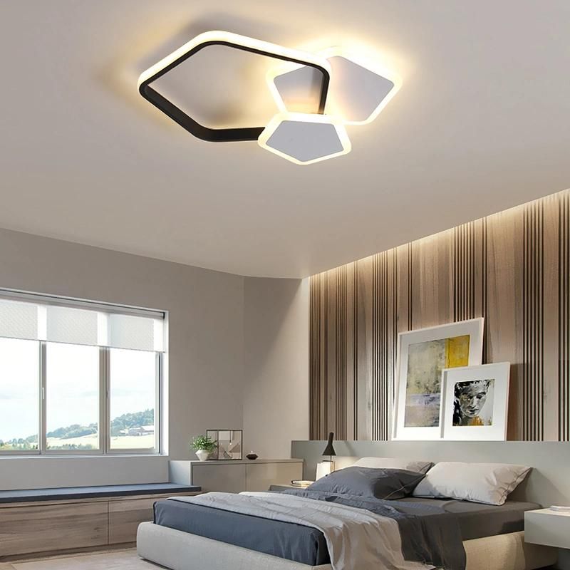 Pentagon Ceiling Light Simple Bedroom Lamp Childrenroom Light Livingroom Lamp LED