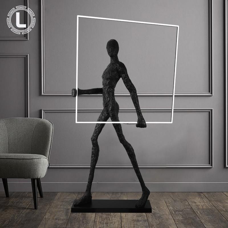 Man Floor Lamp Standing Lighting for Living Room or Bedroom Beside Abstract Floor Lamps (WH-VFL-16)