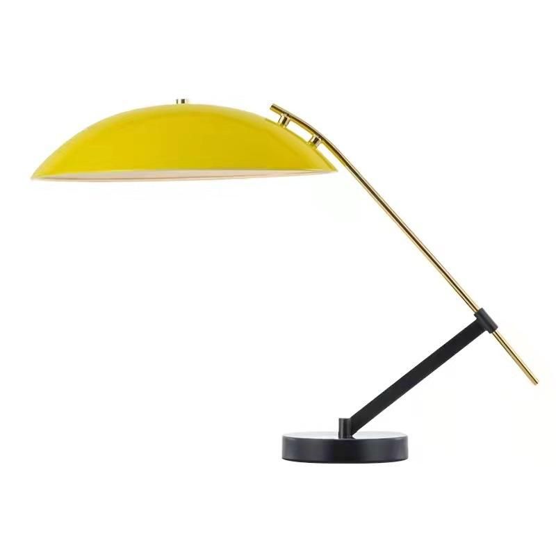 2021 Wholesale Cheap Yellow Shade Small Study Office Desk Lamp Modern Iron Restaurant Table Lamps