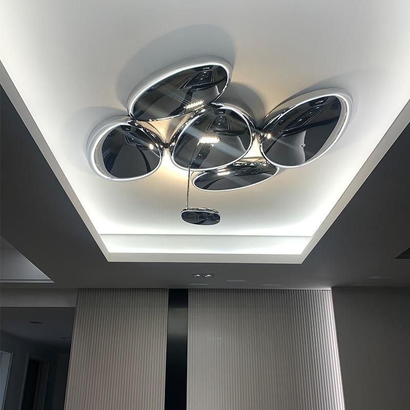 Skydro Electrified Ceiling Light Silver Lamp LED Glass Ceiling Lights Luxury Metal Mercury Ceiling Lamp (WH-MA-193)