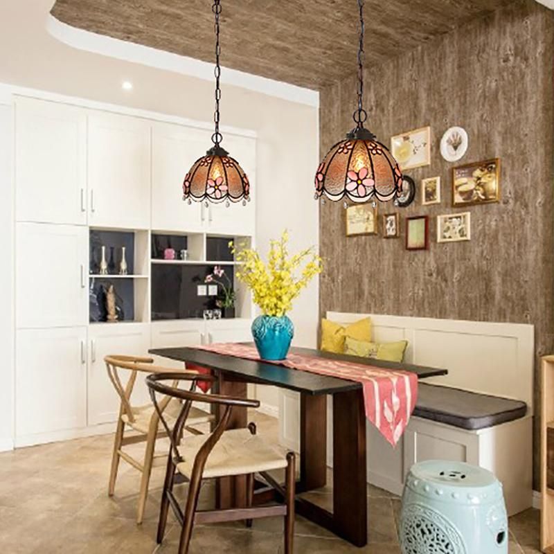 Tiffany Simple Balcony Bay Window Light LED Creative Small Pendant Lamp