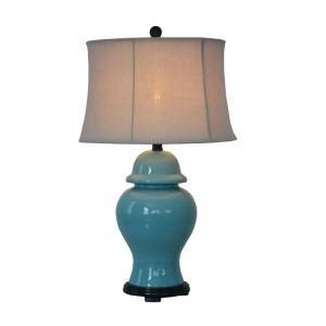 Unique Style Ceramic Hotel Table Lamp with Linen Fabric Shade