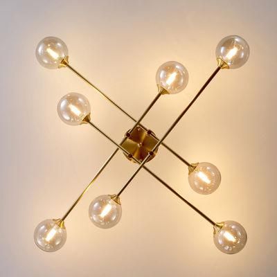 Metal Golden Color Pendant Lamp Chandelier Living Room Lamp Bedroom Lamp