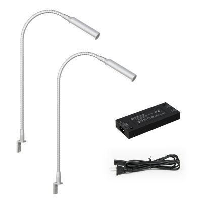 1.8 W LED Flexible Pip Light with Dimmer Switch DC12V Gooseneck LED Reading Light