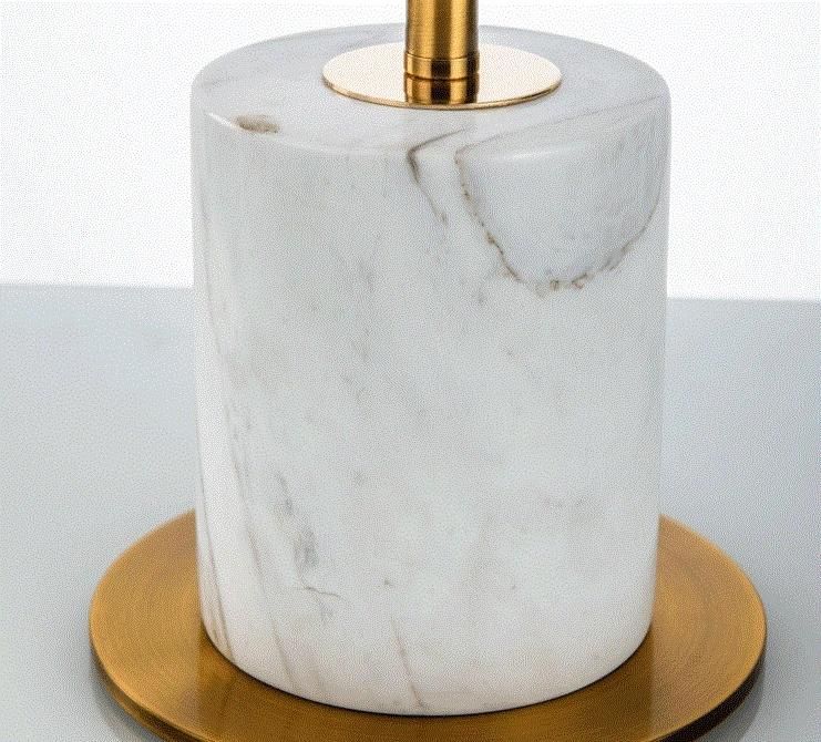 Hotel Projects E27 Black and White Marble Table Lamp with Coffee Glass Zf-Cl-003