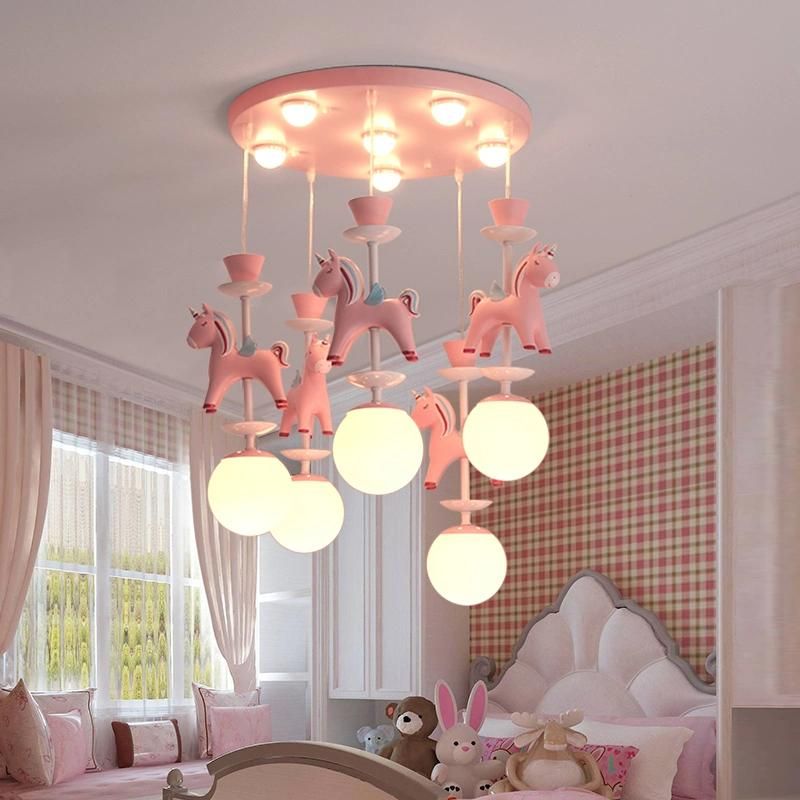 Children Bedroom Chandeliers Modern Ins Merry-Go-Round Boy Girl Room Chandelier (WH-MA-136)