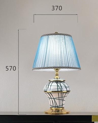Light Luxury American Table Lamp Ceramic Decorative Art Design Modern Simple Copper Living Room Bedside Bedroom Living Room Lamps