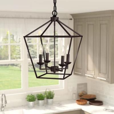 American Wrought Iron Chandelier Garden Hall Lamp Kitchen Corridor Retro Farmhouse Chandelier (WH-VP-89)