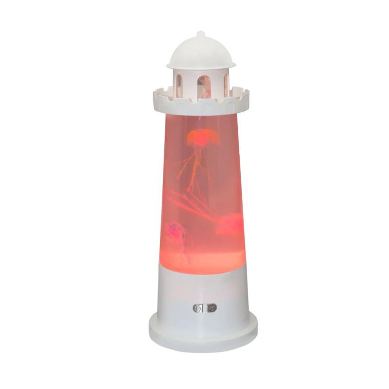Tianhua Cute Novelty Jellyfish Novelty Lava LED Tower Mood Night Lamp Aquarium.