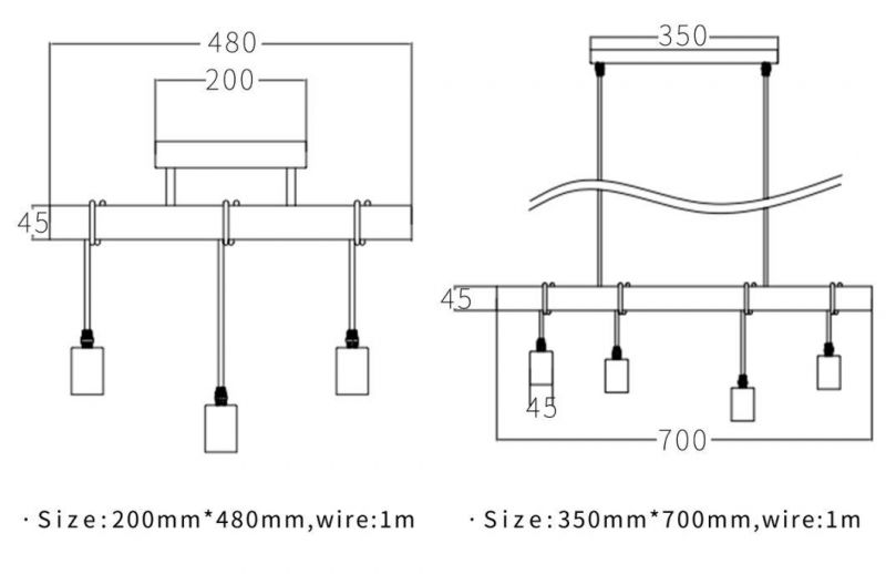 Modern LED Light Pendant Glass Pendant Lamp for Indoor Living Room Coffee Shop