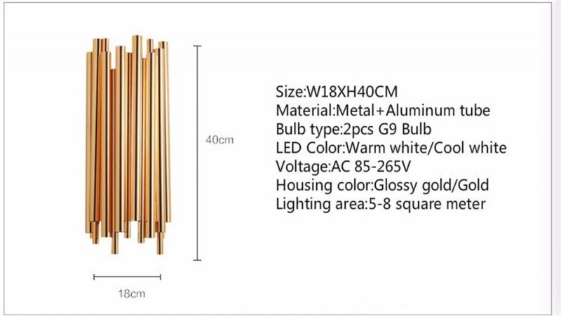 Post-Modern Design Brubeck Wall Scone Lamp Home Decoration Lighting for Hotel/Bar/Cafe