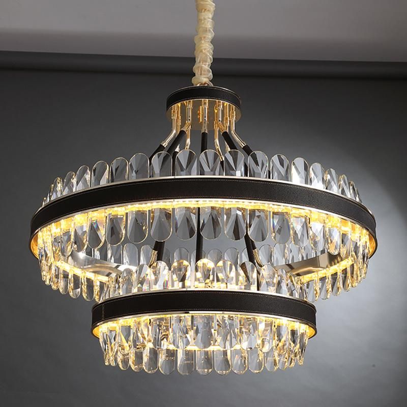 Vintage Style Crystal Chandelier Hotel Exihibition Hall Bedroom Pendant Lamp