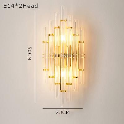 Postmodern Crystal Wall Lamp Creative Home Living Room Golden Luxury Light Project Wall Lamp (WH-OR-157)