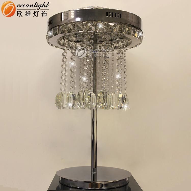 Crystal Lampshade Stainless Steel Frame Modern Table Lamp & Reading Light