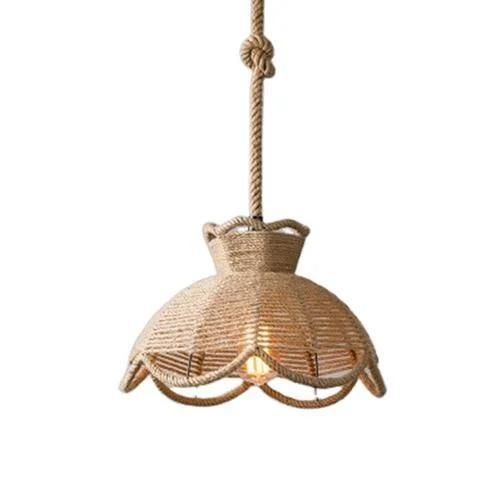 Retro Industrial Style Lighting Lamp Hemp Rope Chandelier