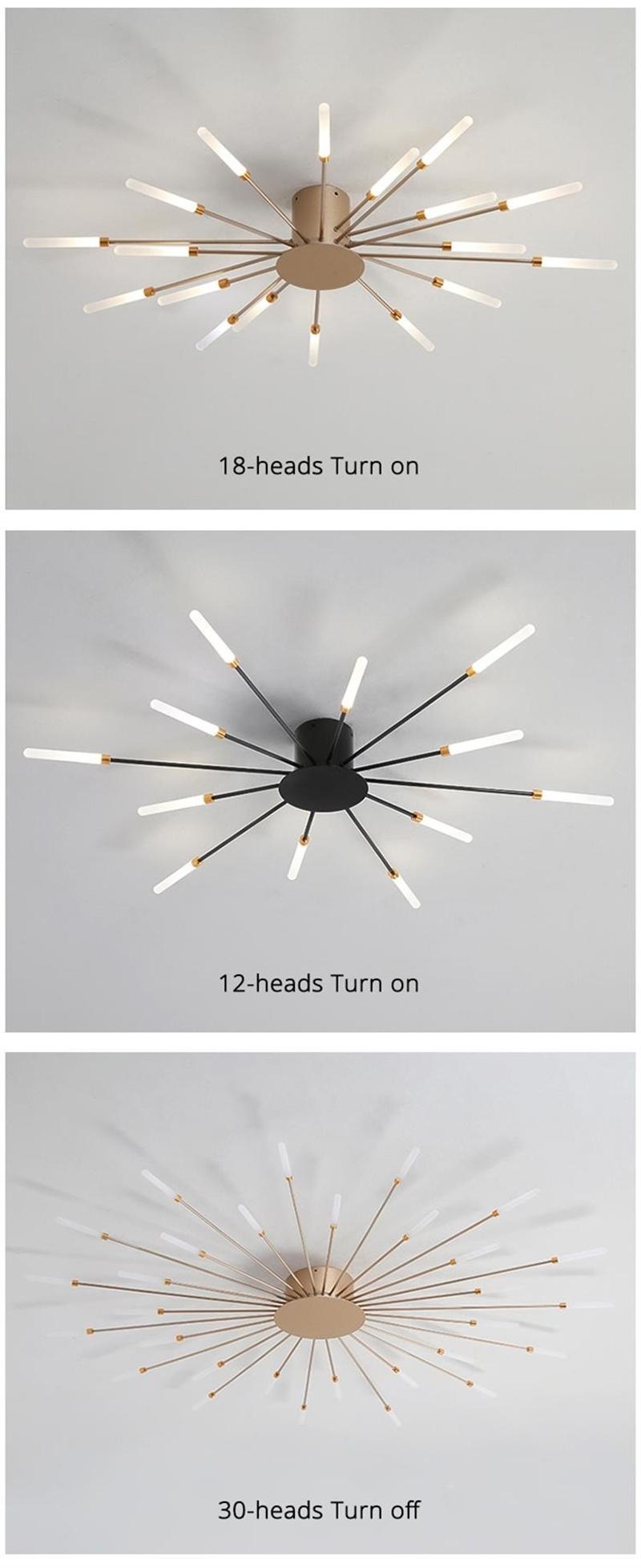 New Style LED Ceiling Lights for Studyroom Bedroom Dining Room Foyer Kitchen Villa Apartment Indoor Home Lighting Creative Lamps