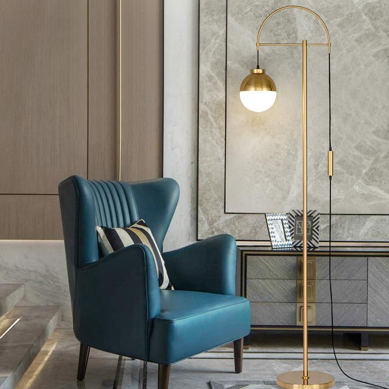 Golden Copper Shade Floor Lamp Living Room Lamp Bedside Lamp