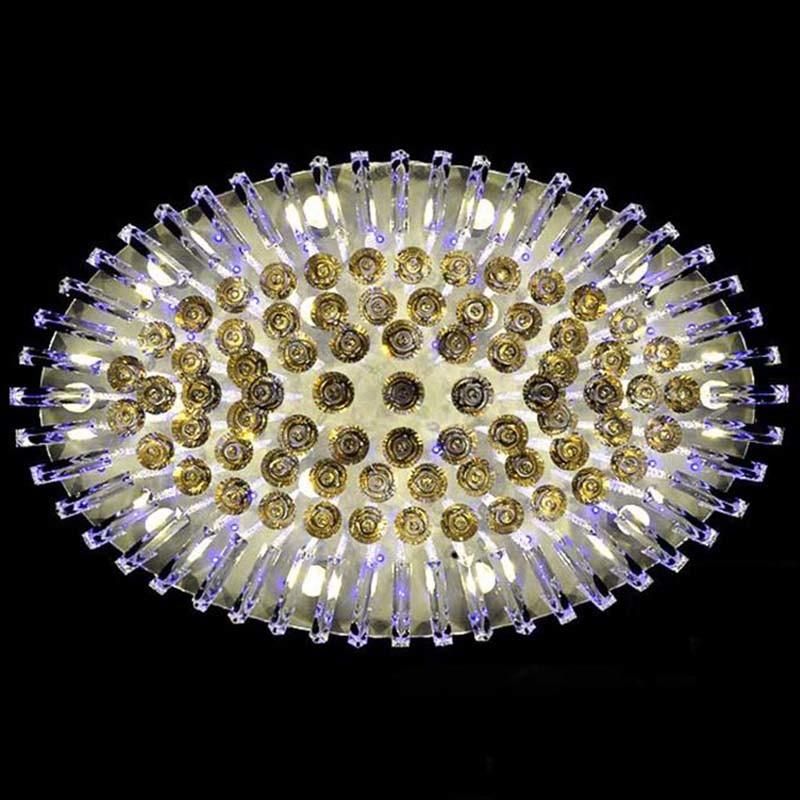 Oval Crystal Chandelier for Living Room Bedroom Hotel Ceiling Chandelier (WH-CA-55)