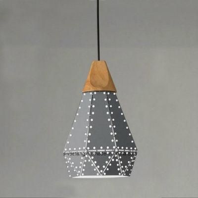 Aluminum E27 Pendant Lamp Hanging Lighting Kitchen Hanging Ceiling Lamp Wood Light