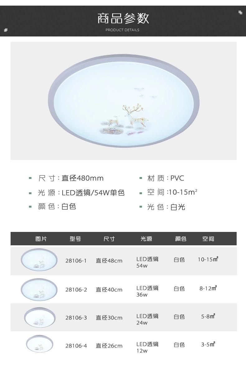 Classical Moisture-Proof and Mosquito-Proof Indoor LED Decoration ceiling Chandelier