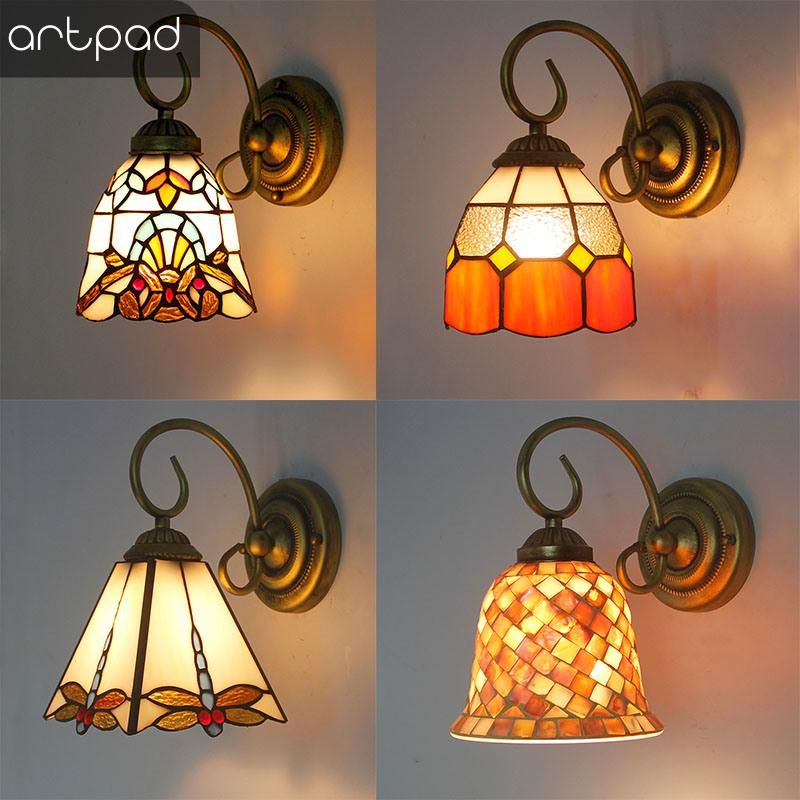 Mosaic Style LED Indoor Wall Light for Home Lighting Stained Glass Sconce Bathroom Rustic Wall Sconces (WH-VR-113)