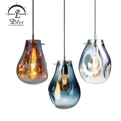 LED Fancy Pendant Lamp Glass Shade Hanging Lamp for Hotel