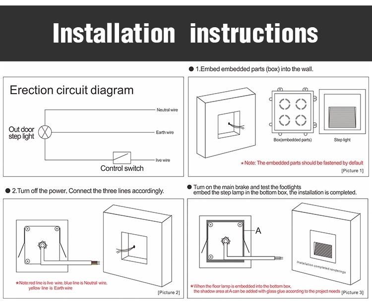 Modern Smart PIR Motion Sensor Photosensitive 86*86 Square 3W LED Stair Step Wall Lights for Kitchen LED Under Cabinet Light