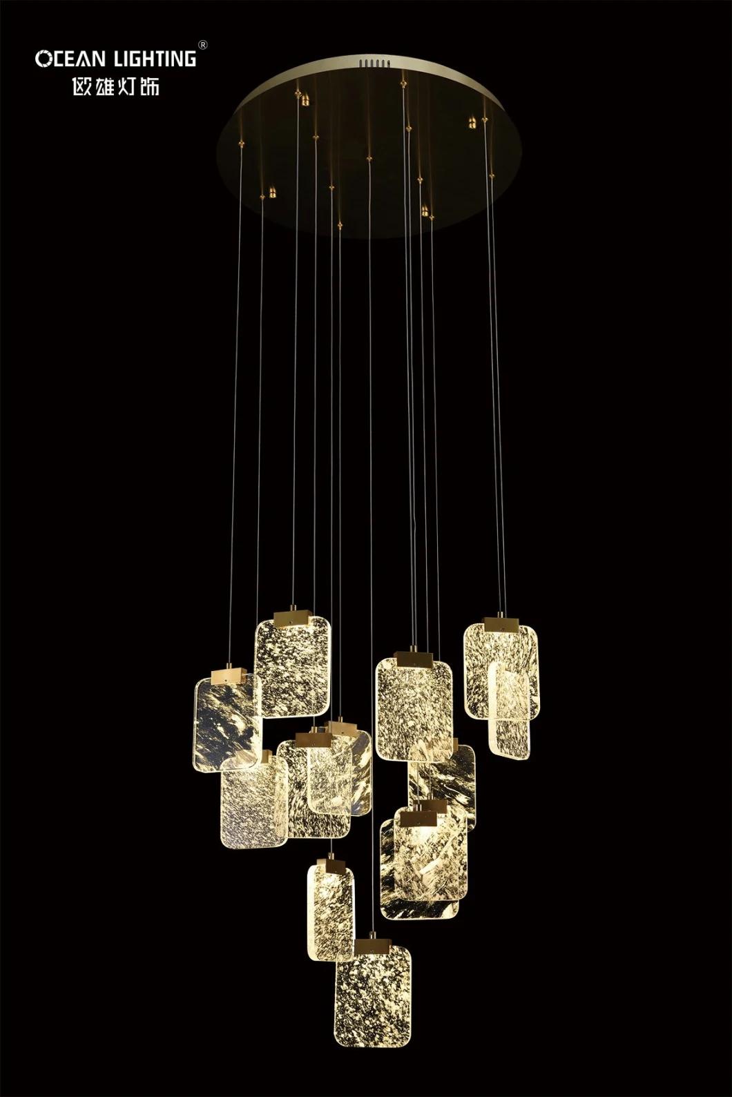 Wholesale Indoor Lighting Warm 3000K Metal Crystal 13*3W Chandelier Luxury