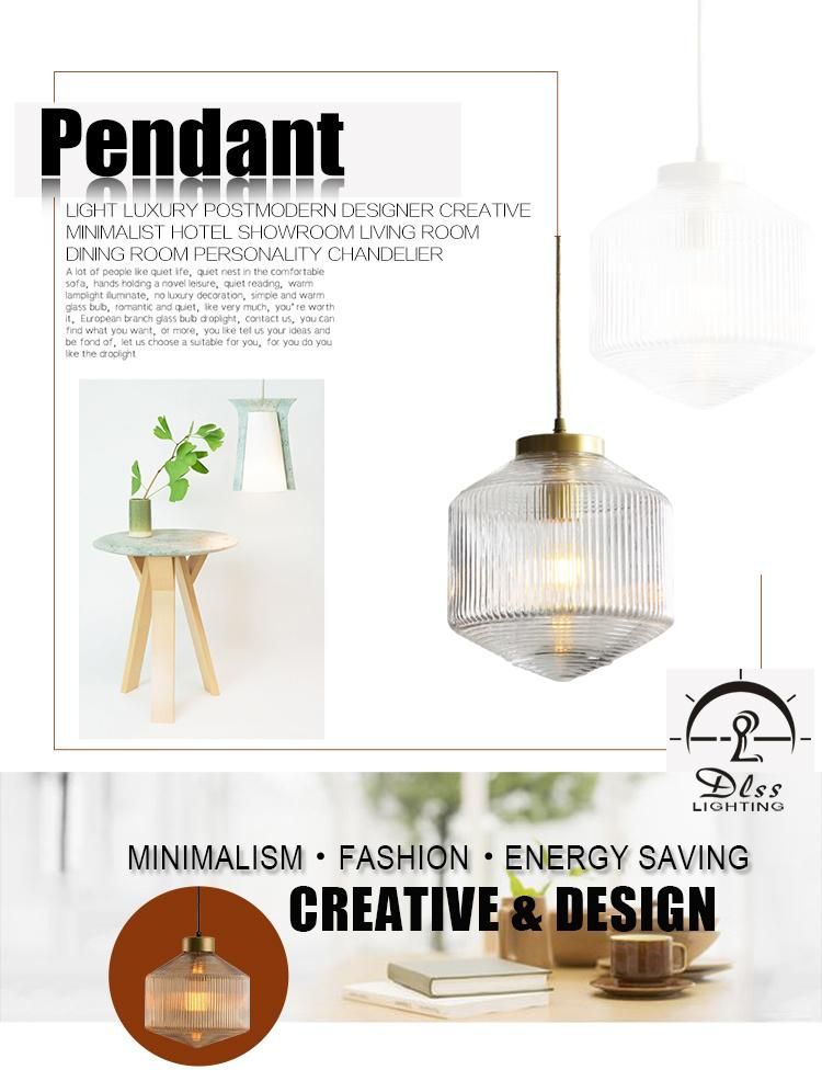 Contemporary Minimalist Modern Round Glass Bookstore Loft Pendant Lamp